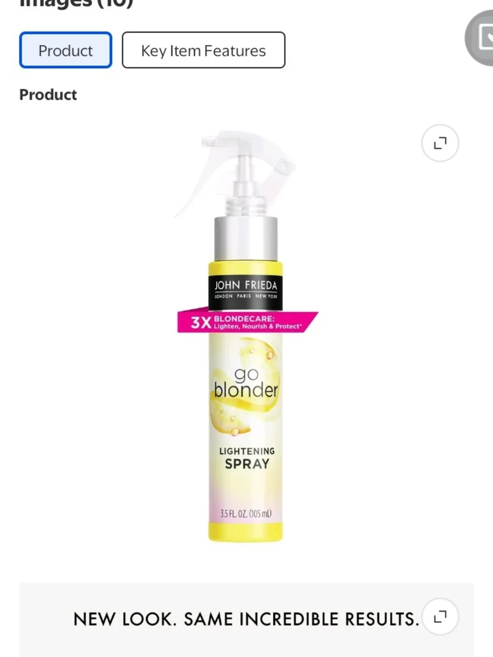 #.   John Frieda Go Blonder Lightening Spray - Yellow